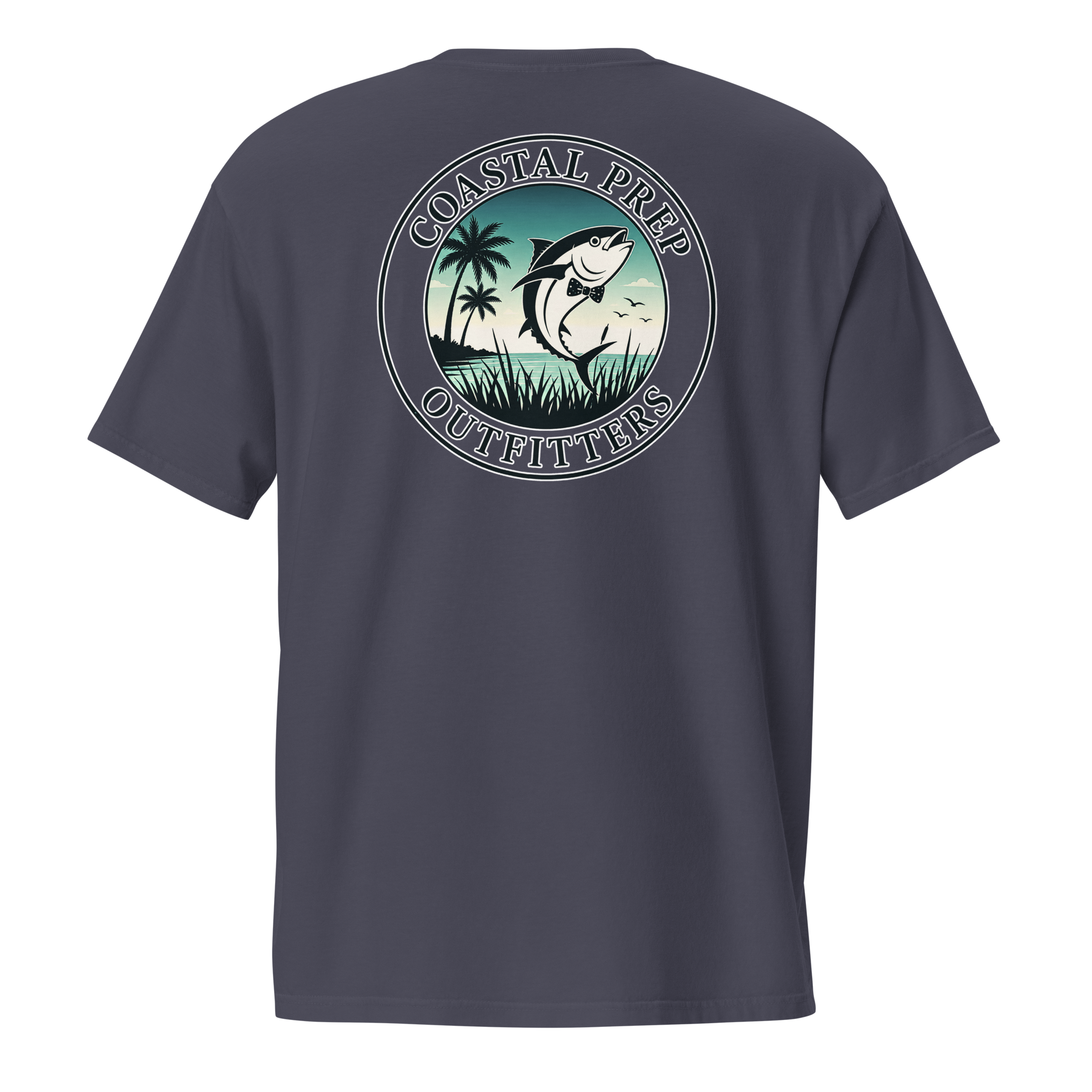 Dark Sky’s Bow Tie Tuna Pocket Tee | Comfort Colors® Garment-Dyed T-Shirt | Coastal Prep Outfitters