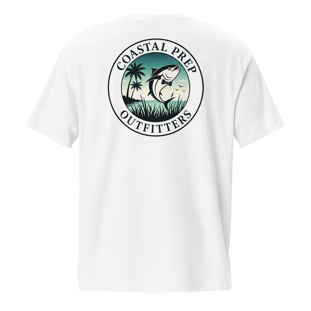 Dark Sky’s Bow Tie Tuna Pocket Tee | Comfort Colors® Garment-Dyed T-Shirt | Coastal Prep Outfitters