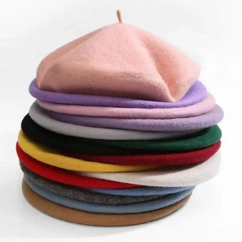 Vintage Beret Hat Flat Cap For Women Retro Classic Style Wool Beret Caps Modern Women Hats