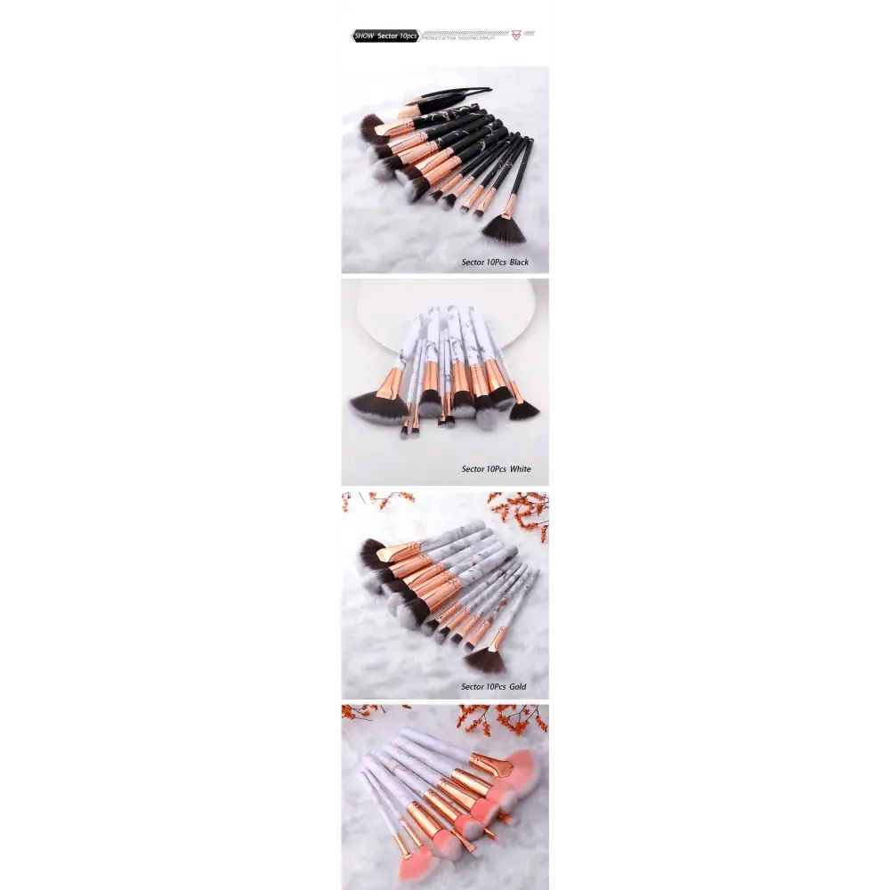 Vintage Style 5/10/15Pcs Makeup Brushes Set Powder Eye Shadow Foundation Blush Blending Make Up Brush Beauty Cosmetic Kit Tools