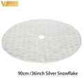 Christmas Tree Decor Snowflake Carpet White Christmas Tree Skirt Fur Skirt For Xmas Decorations Xmas Christmas Decorations For Home