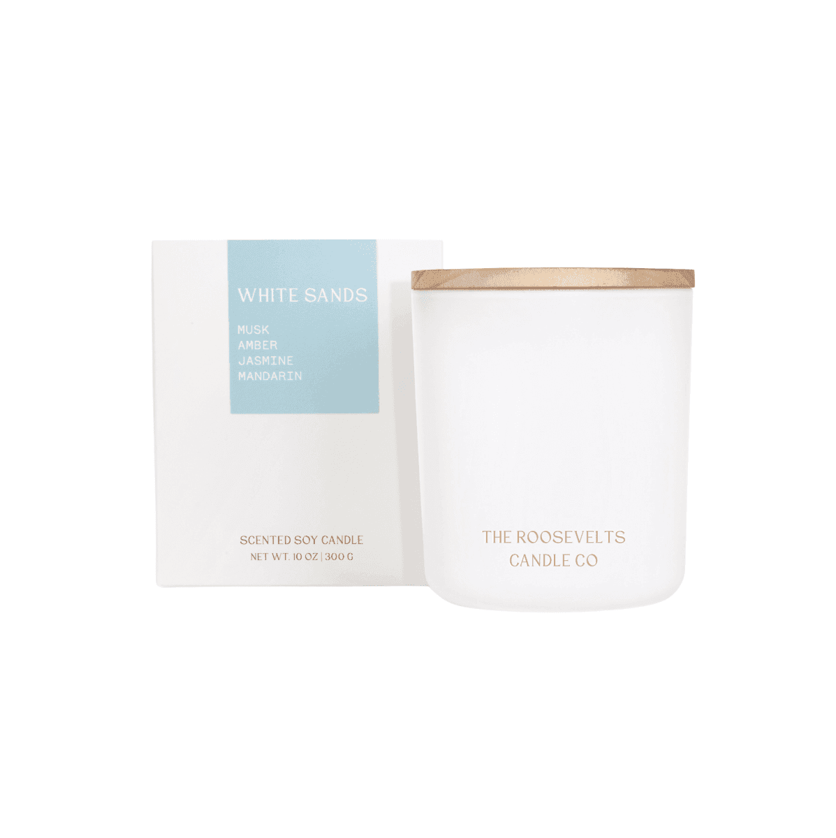 White Sands scented candle for coastal ambiance