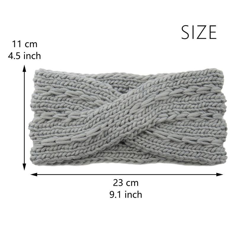 Wide Knitted Headband Bows Knotted Winter Women Turban Hair Accessories For Girls Lady Soft Knitting Winter Headbands Gorgeous Hair Accessories For Women
