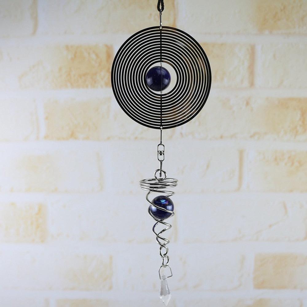 Wind Chimes Spinner Spiral Rotating Crystal Ball Wind-chime Church Yard Decor Gift For Garden Patio Balcony & Indoor Decor Photography Prop Best Decoration Thing Beautiful Looking Decor