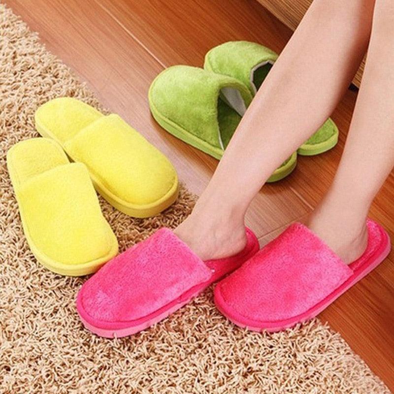 Women Indoor House Plush Soft Cute Cotton Slippers Shoes Non-slip Floor Home Slippers Slides For Bedroom Memory Foam Slippers Scuff Outdoor Indoor Warm Plush Bedroom Shoes With Fur Lining