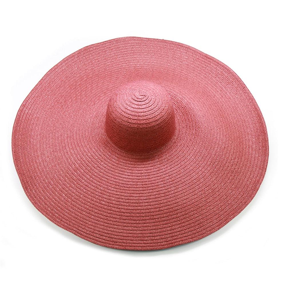 Women Oversized Foldable Summer Large Wide Hat Beach Straw Hat Cute Sun Cap Retro Foldable Handmade Big Hats Ladies UV Protection Hat Vintage Summer Sun Beach Hats